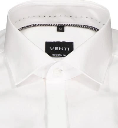 Venti Kent Modern Fit 001840/000 Hemd, Popeline, Weiß 3 Venti Kent Modern Fit 001840/000 Hemd, Popeline, Weiß – Bild 3