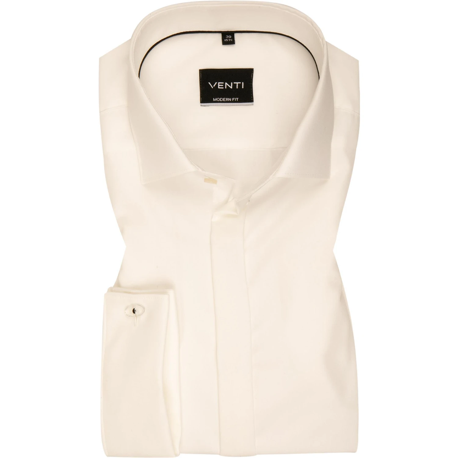 Venti Kent Modern Fit 001840/002 Hemd, Popeline, Creme 1 Venti Kent Modern Fit 001840/002 Hemd, Popeline, Creme