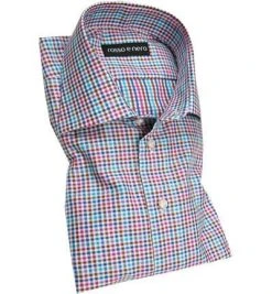 rosso e nero Hemd 11/04 Slim Fit, Baumwolle, Multicolour kariert, Multicolour