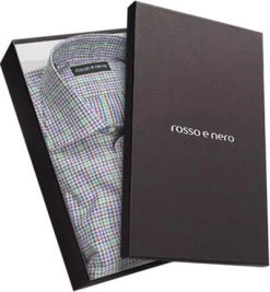 rosso e nero Hemd 11/0 Slim Fit, Baumwolle, Blau-grün kariert, Blau-grün 5 rosso e nero Hemd 11/0 Slim Fit, Baumwolle, Blau-grün kariert, Blau-grün -hemdenverkauf 183182 norm3