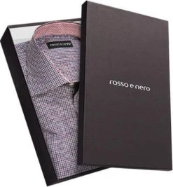 rosso e nero Hemd 1105/04 Slim Fit, Popeline, Blau-rotbraun kariert, Blau-rotbraun -hemdenverkauf 183191 norm3