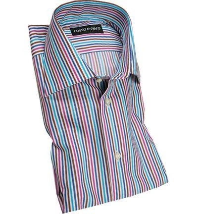 rosso e nero Hemd 1117/04 Slim Fit, Baumwolle, Multicolour gestreift, Multicolour 1 rosso e nero Hemd 1117/04 Slim Fit, Baumwolle, Multicolour gestreift, Multicolour