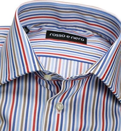 rosso e nero Hemd 1117/01 Slim Fit, Baumwolle, Blau-rot gestreift, Blau-rot 2 rosso e nero Hemd 1117/01 Slim Fit, Baumwolle, Blau-rot gestreift, Blau-rot – Bild 2