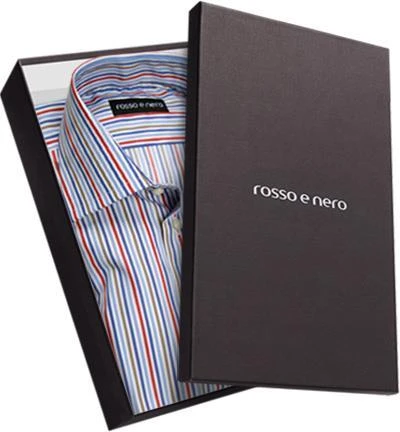 rosso e nero Hemd 1117/01 Slim Fit, Baumwolle, Blau-rot gestreift, Blau-rot 3 rosso e nero Hemd 1117/01 Slim Fit, Baumwolle, Blau-rot gestreift, Blau-rot – Bild 3