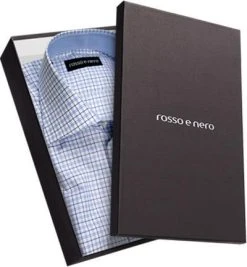 rosso e nero Hemd 1104/01 Slim Fit, Popeline, Hellblau-weiß kariert, Hellblau-weiß -hemdenverkauf 183208 norm3