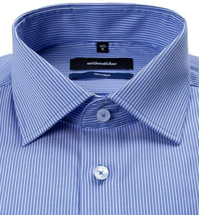 Seidensticker Tailored Kent 229008/15 Hemd, Tailored Fit, Popeline, Jeansblau gestreift, Jeansblau 2 Seidensticker Tailored Kent 229008/15 Hemd, Tailored Fit, Popeline, Jeansblau gestreift, Jeansblau – Bild 2