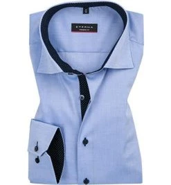 ETERNA modern fit EL Kent 8100/X13K/68/12 Hemd, Baumwolle, Extra langer Arm, Himmelblau, Hellblau