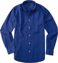 Henry Cotton's Hemd 5001550/28089/748 Baumwolle, Saphirblau
