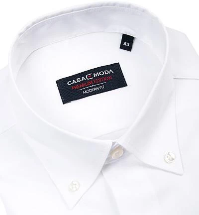 CasaModa Modern Fit 1/2 Arm B.D. 008563/0 Kurzarmhemd, Chambray, Weiß 2 CasaModa Modern Fit 1/2 Arm B.D. 008563/0 Kurzarmhemd, Chambray, Weiß – Bild 2