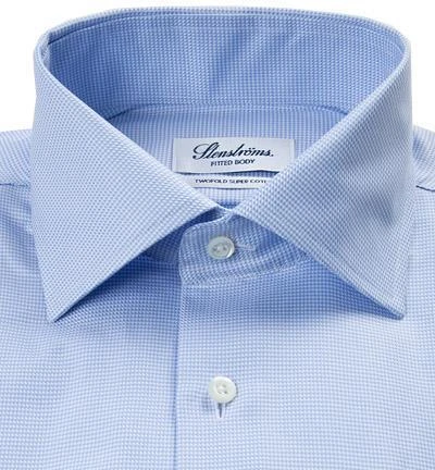 Stenströms Fitted Body 602771/3202/110 Hemd, Baumwolle, Blau gemustert, Blau 2 Stenströms Fitted Body 602771/3202/110 Hemd, Baumwolle, Blau gemustert, Blau – Bild 2