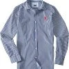 U.S.POLO Hemd 72574/50805/807 Slim Fit, Popeline, Königsblau kariert, Königsblau-weiß