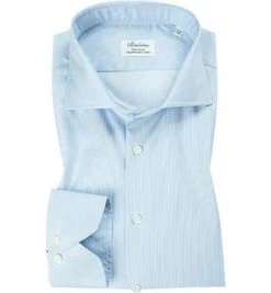 Stenströms Fitted Body 602111/1933/102 Hemd, Baumwolle, Blau gestreift, Blau