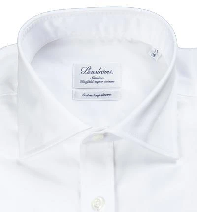 Stenströms Slimline EL 702772/1467/000 Hemd, Baumwolle, Extra langer Arm, Weiß 2 Stenströms Slimline EL 702772/1467/000 Hemd, Baumwolle, Extra langer Arm, Weiß – Bild 2