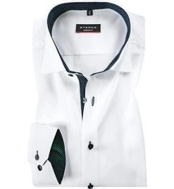 ETERNA modern fit EL Kent 8100/X13K/68/00 Hemd, Oxford, Extra langer Arm, Weiß