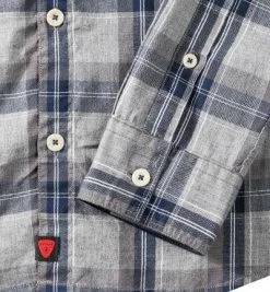 Strellson Sportswear Seth-W 1400622/14001618/320 Hemd, Slim Fit, Baumwolle, Grau-dunkelblau kariert, Grau-dunkelblau -hemdenverkauf 191447 norm3