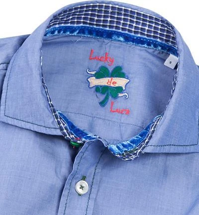 Lucky de Luca Hemd Joey 1207/1 Slim Fit, Baumwolle, Blau 2 Lucky de Luca Hemd Joey 1207/1 Slim Fit, Baumwolle, Blau – Bild 2