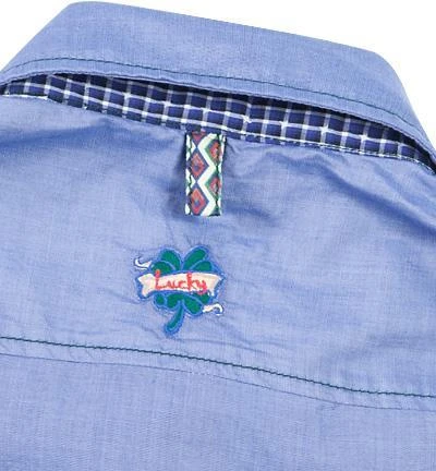 Lucky de Luca Hemd Joey 1207/1 Slim Fit, Baumwolle, Blau 6 Lucky de Luca Hemd Joey 1207/1 Slim Fit, Baumwolle, Blau – Bild 6