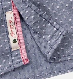 Lucky de Luca Hemd Nyro 1110/1 Slim Fit, Baumwolle, Jeansblau-weiß gemustert, Jeansblau -hemdenverkauf 193047 norm4