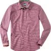 Lucky de Luca Hemd Nyro 1118/2 Slim Fit, Baumwolle, Rot-weiß kariert, Rot