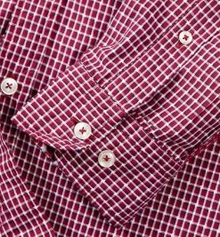 Lucky de Luca Hemd Nyro 1118/2 Slim Fit, Baumwolle, Rot-weiß kariert, Rot -hemdenverkauf 193050 norm3