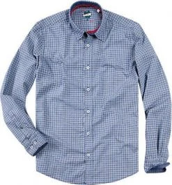Lucky de Luca Hemd Nyro 1125/1 Slim Fit, Baumwolle, Blau kariert, Blau