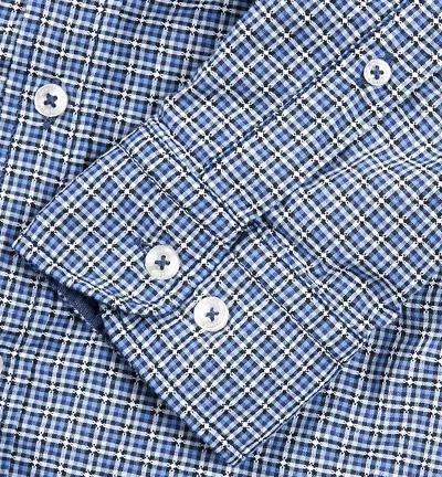 Lucky de Luca Hemd Nyro 1125/1 Slim Fit, Baumwolle, Blau kariert, Blau 3 Lucky de Luca Hemd Nyro 1125/1 Slim Fit, Baumwolle, Blau kariert, Blau – Bild 3