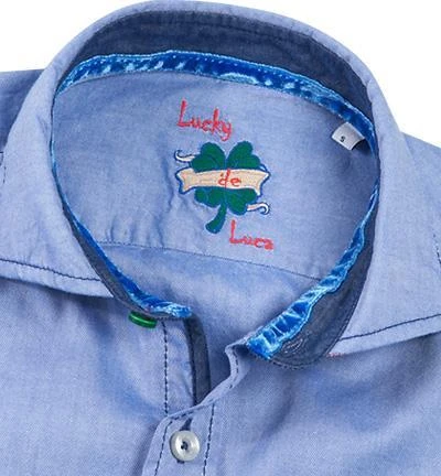 Lucky de Luca Hemd Joey 1201/2 Slim Fit, Oxford, Blau 2 Lucky de Luca Hemd Joey 1201/2 Slim Fit, Oxford, Blau – Bild 2
