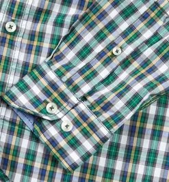 Lucky de Luca Hemd Joey 1215/2 Slim Fit, Popeline, Blau-grün kariert, Grün -hemdenverkauf 193060 norm3