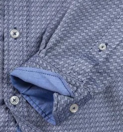 Lucky de Luca Hemd Joey 1209/1 Slim Fit, Popeline, Blau gemustert, Blau -hemdenverkauf 193062 norm3