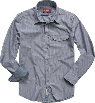 7 for all mankind Hemd S6M0142GR Baumwolle, Blau-weiß gestreift 1 7 for all mankind Hemd S6M0142GR Baumwolle, Blau-weiß gestreift