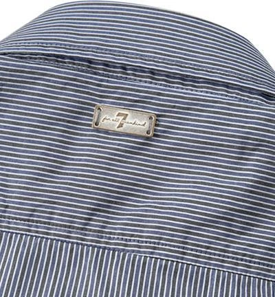 7 for all mankind Hemd S6M0142GR Baumwolle, Blau-weiß gestreift 4 7 for all mankind Hemd S6M0142GR Baumwolle, Blau-weiß gestreift – Bild 4
