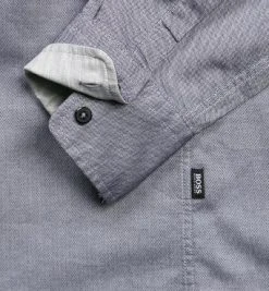 HUGO BOSS Hemd Lucas8 50270666/402 Regular Fit, Oxford, Dunkelblau meliert, Dunkelblau -hemdenverkauf 194274 norm3