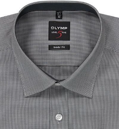 OLYMP Hemd Level Five Body Fit 2005/64/68 Baumwoll-Stretch, Graphit meliert, Schwarz 2 OLYMP Hemd Level Five Body Fit 2005/64/68 Baumwoll-Stretch, Graphit meliert, Schwarz – Bild 2
