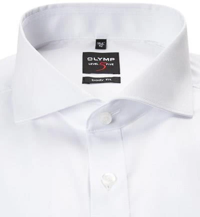 OLYMP Hemd Level Five Body Fit 2007/64/00 Popeline, Weiß 2 OLYMP Hemd Level Five Body Fit 2007/64/00 Popeline, Weiß – Bild 2