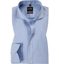 OLYMP Hemd Level Five Body Fit 2007/64/11 Popeline, Hellblau, Bleu