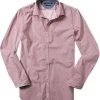 Marc O'Polo Hemd 427/1150/42254/K37 Shaped Fit, Popeline, Karmesinrot gemustert, Karmesinrot