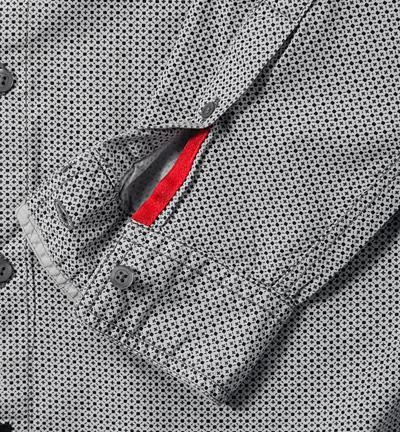 Strellson Sportswear Seth-D 1400612/14001599/517 Hemd, Slim Fit, Popeline, Hellgrau-schwarz gemustert, Hellgrau-schwarz 3 Strellson Sportswear Seth-D 1400612/14001599/517 Hemd, Slim Fit, Popeline, Hellgrau-schwarz gemustert, Hellgrau-schwarz – Bild 3