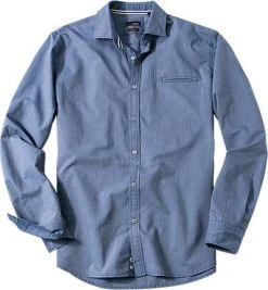 CINQUE Hemd Cispuky 9036/9334/68 Slim Fit, Popeline, Jeansblau gestreift, Jeansblau