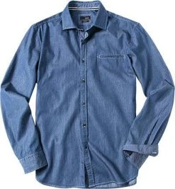 CINQUE Hemd Cispuky Plus 9036/9332/670 Slim Fit, Popeline, Dunkelblau gemustert, Dunkelblau