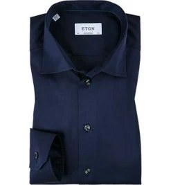 ETON Contemporary Fit 3000/79311/29 Hemd, Twill, Marine