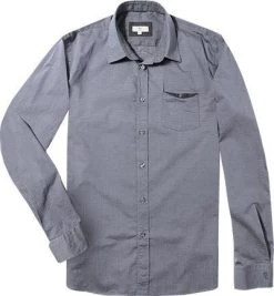 CERRUTI 1881 18CRR81 CERRUTI Hemd 5224280/26111/786 Regular Fit, Popeline, Blau-grau kariert, Blau-grau