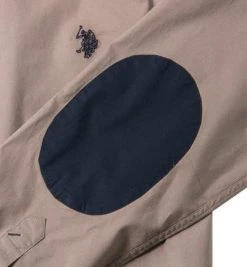 U.S.POLO Hemd 83108/51051/124 Slim Fit, Popeline, Camel, Light brown -hemdenverkauf 203962 norm3