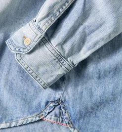 Strellson Sportswear Marshall-W 14001871/858 Jeanshemd, Regular Fit, Baumwolle, Hellblau, Jeansblau -hemdenverkauf 205156 norm3