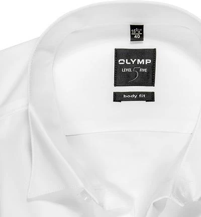 OLYMP Hemd Level Five Body Fit 3077/65/00 Popeline, Weiß 2 OLYMP Hemd Level Five Body Fit 3077/65/00 Popeline, Weiß – Bild 2