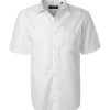 CasaModa Modern Fit 1/2 Arm Kent 008570/0 Kurzarmhemd, Chambray, Weiß