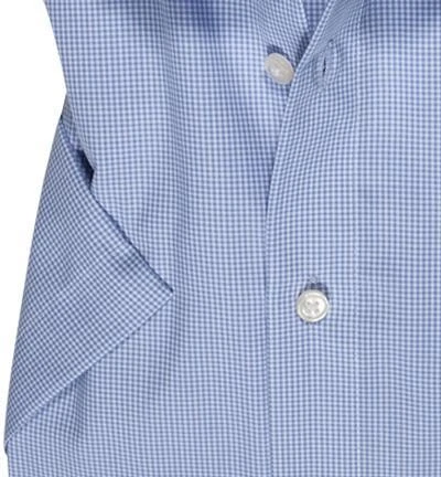 OLYMP Hemd Luxor Modern Fit 3390/12/11 Kurzarmhemd, Popeline, Bleu-weiß kariert, Bleu 3 OLYMP Hemd Luxor Modern Fit 3390/12/11 Kurzarmhemd, Popeline, Bleu-weiß kariert, Bleu – Bild 3