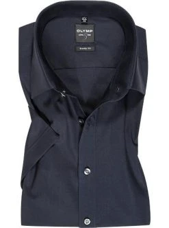 OLYMP Level Five body fit Kent 6090/12/18 Kurzarmhemd, Popeline, Marine