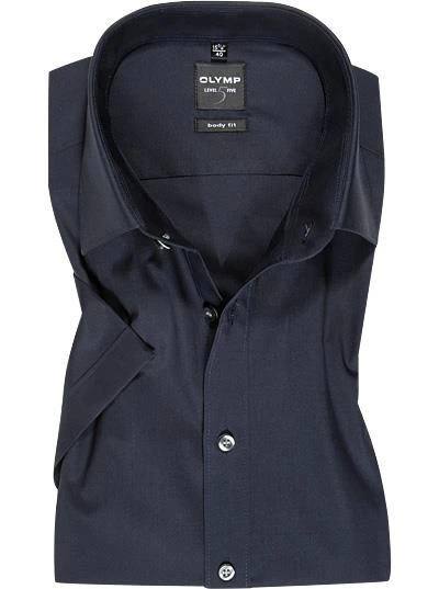 OLYMP Level Five body fit Kent 6090/12/18 Kurzarmhemd, Popeline, Marine 1 OLYMP Level Five body fit Kent 6090/12/18 Kurzarmhemd, Popeline, Marine