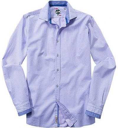 Lucky de Luca Hemd Joey 3218/1 Slim Fit, Baumwolle, Hellblau-weiß kariert, Blue 1 Lucky de Luca Hemd Joey 3218/1 Slim Fit, Baumwolle, Hellblau-weiß kariert, Blue