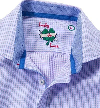 Lucky de Luca Hemd Joey 3218/1 Slim Fit, Baumwolle, Hellblau-weiß kariert, Blue 2 Lucky de Luca Hemd Joey 3218/1 Slim Fit, Baumwolle, Hellblau-weiß kariert, Blue – Bild 2